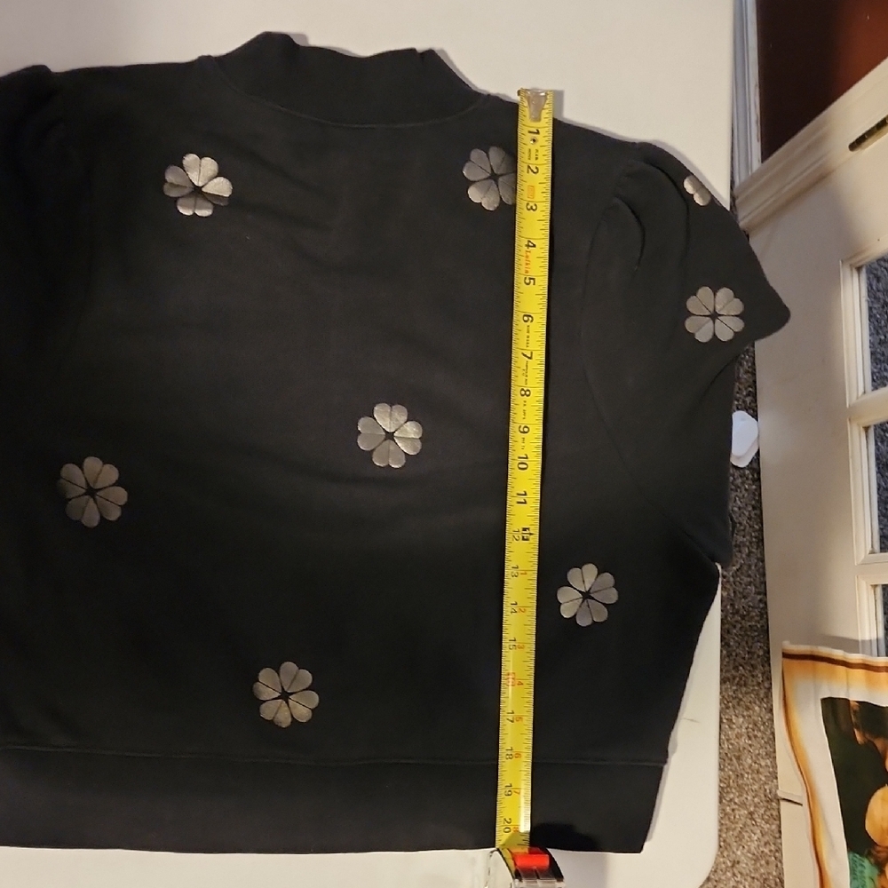 Kate Spade Black Floral Girl's Top - Picture 4 of 5